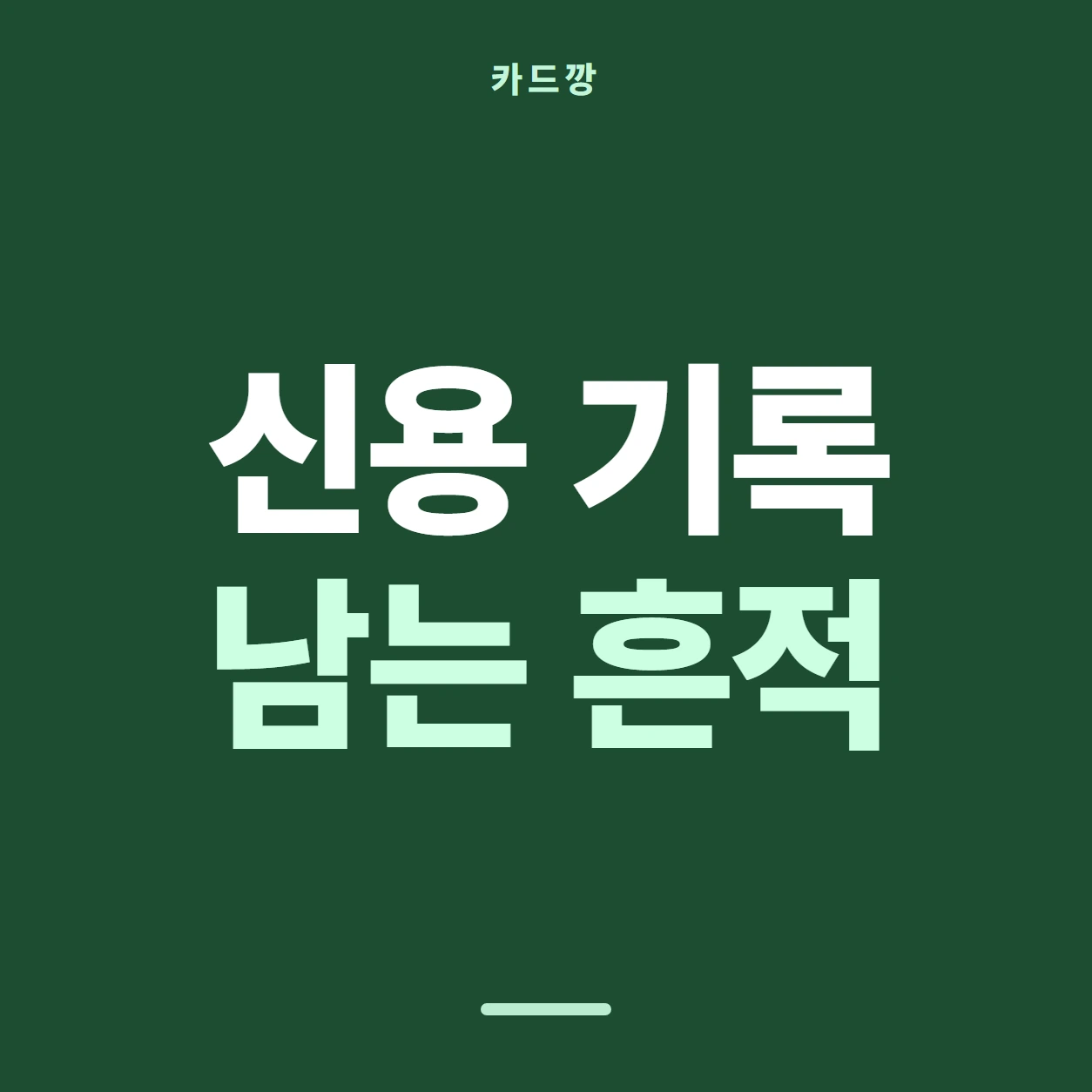 카드깡 신용 기록에 남는 흔적